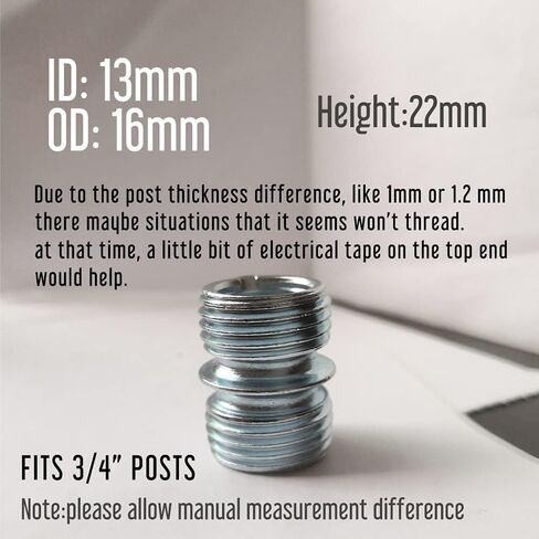 8 PC 3/4" Shelving Connectors, Threaded Pole Connectors, Shelf Post Coupler for Extending Wire Rack Shelving in Kuwait