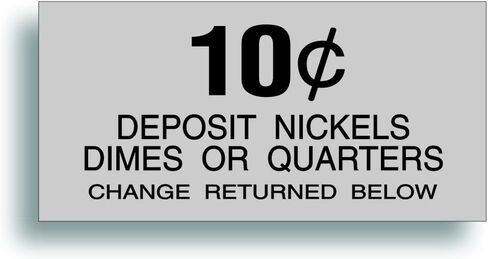 ملصق ترميم لمشروب الصودا العتيق، فتحة تغيير العملات المعدنية المتوافقة مع آلة ديكسي ناركو بيبسي كوكا كولا 10 سنت - 2.188 × 4.5 بوصة بالإضافة إلى 3 شارات مربعة in Kuwait