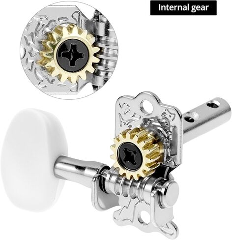 QWORK Guitar String Tuning Peg, Set of 6 Tuner Machine Head, Complete Set with Ferrules and Screws in Kuwait