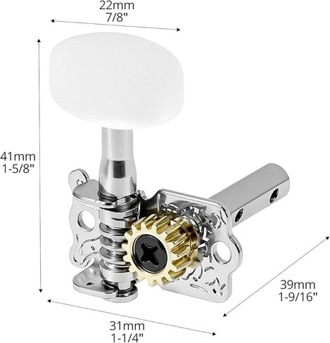 QWORK Guitar String Tuning Peg, Set of 6 Tuner Machine Head, Complete Set with Ferrules and Screws in Kuwait