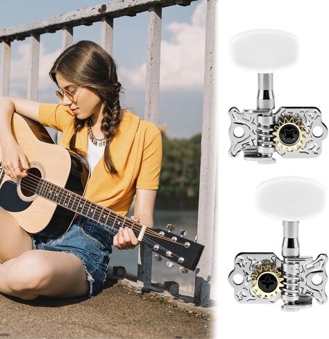 QWORK Guitar String Tuning Peg, Set of 6 Tuner Machine Head, Complete Set with Ferrules and Screws in Kuwait