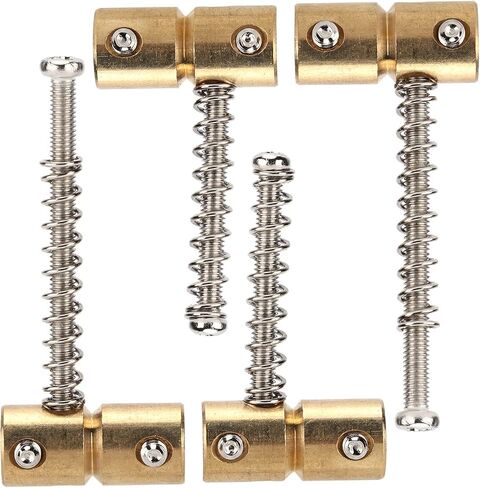 Tyenaza 4Pcs Bass String Saddle, 4‑String Brass Bridge Set Kit Accessory Replacement for Electric in Saudi Arabia
