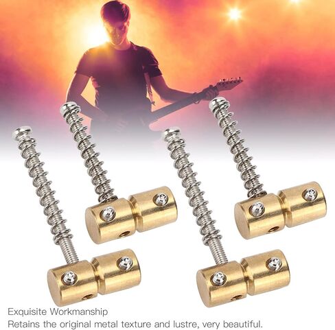 Tyenaza 4Pcs Bass String Saddle, 4‑String Brass Bridge Set Kit Accessory Replacement for Electric in Saudi Arabia