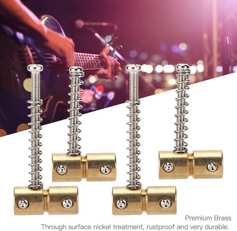 Tyenaza 4Pcs Bass String Saddle, 4‑String Brass Bridge Set Kit Accessory Replacement for Electric in Saudi Arabia