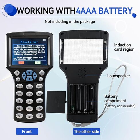 كاتب قارئ ناسخة RFID، ناسخ بطاقة متعدد التردد 125 كيلو هرتز 13.56 ميجا هرتز للتحكم في الوصول وأمن المنزل وبطاقات المصعد، يدعم IC ID HID UID | يتضمن برنامجًا مجانيًا وكابل USB و15 بطاقة فارغة in Kuwait