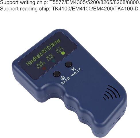 RFID Card Writer, Handheld RFID Duplicator for 125KHz RFID ID Card Portable RFID Reader Writer with 5 Tags Fast Reading RFID Card Copier Duplicator for Community School Office in Saudi Arabia