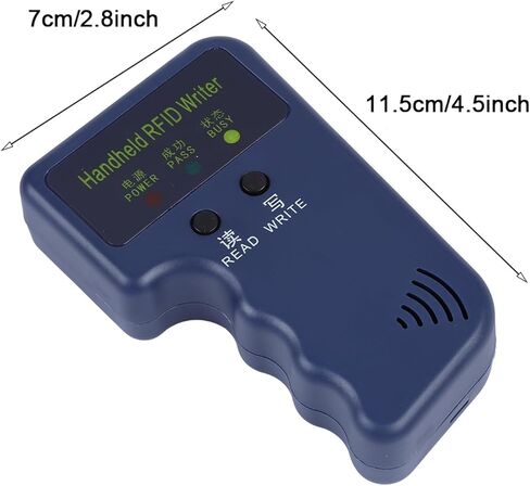 RFID Card Writer, Handheld RFID Duplicator for 125KHz RFID ID Card Portable RFID Reader Writer with 5 Tags Fast Reading RFID Card Copier Duplicator for Community School Office in Saudi Arabia