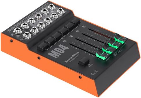 وحدة تحكم الشاشة السلبية StudioMan M04 - وحدة تحكم في مستوى صوت الاستوديو بمدخلين و4 مخرجات مع زر كتم الصوت، موصلات غير متوازنة 1/4 بوصة لشاشات الاستوديو التي تعمل بالطاقة ومكبرات الصوت in Kuwait