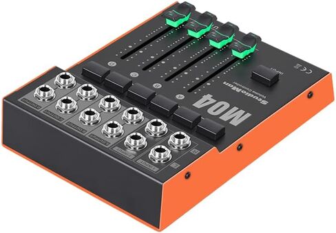 وحدة تحكم الشاشة السلبية StudioMan M04 - وحدة تحكم في مستوى صوت الاستوديو بمدخلين و4 مخرجات مع زر كتم الصوت، موصلات غير متوازنة 1/4 بوصة لشاشات الاستوديو التي تعمل بالطاقة ومكبرات الصوت in Kuwait