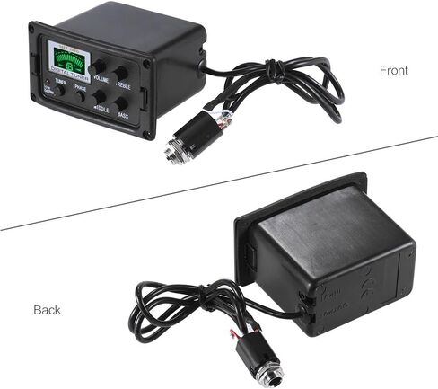 Acoustic Guitar Tuner, 3-Band EQ Equalizer LCD Display Volume Control Bass Middle Treble Knob for Acoustic Guitar in Saudi Arabia
