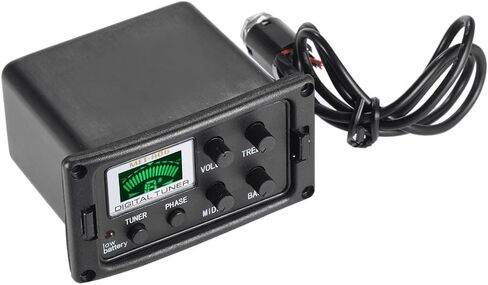 Acoustic Guitar Tuner, 3-Band EQ Equalizer LCD Display Volume Control Bass Middle Treble Knob for Acoustic Guitar in Saudi Arabia