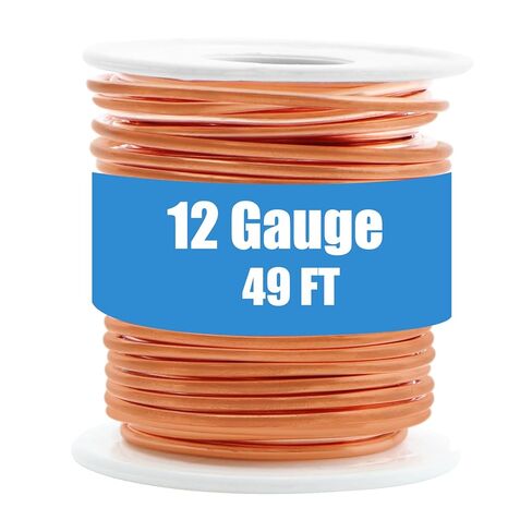 ELECTRAPICK Copper Wire, 99.9% Soft Pure Bare Copper Wire for Gardening, Electroculture, Jewelry Making Craft, Beading, Ground Wire & DIY, 12Gauge/ 2 mm Diameter, 49 Feet/15 m,1 Pound in Kuwait