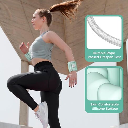 Sportneer Adjustable Wrist Weights for Women Men - Arm Weights Knob Silicone Pilates weights, Weighted Bracelet for Walking, Running, Workout, Yoga, Water Aerobics, Pool Exercises, Set of 2 (1LB Each) in Saudi Arabia