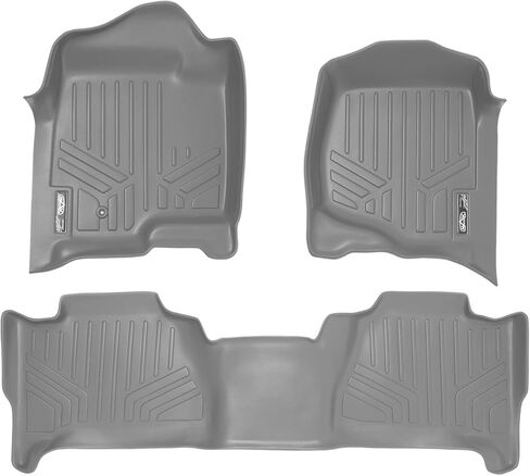 SMARTLINER Custom Fit Floor Mats 2 Row Liner Set Black for 2007-2014 Cadillac Escalade (No Hybrid Models) in Kuwait