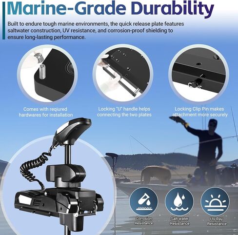 MKA-56 دعامة إطلاق سريع 1854056 لـ Minn Kota Riptide Instinct، Ulterra، Riptide Terrova وTerrova Quest Trollong دعامة تثبيت للمحرك، أسود in Saudi Arabia