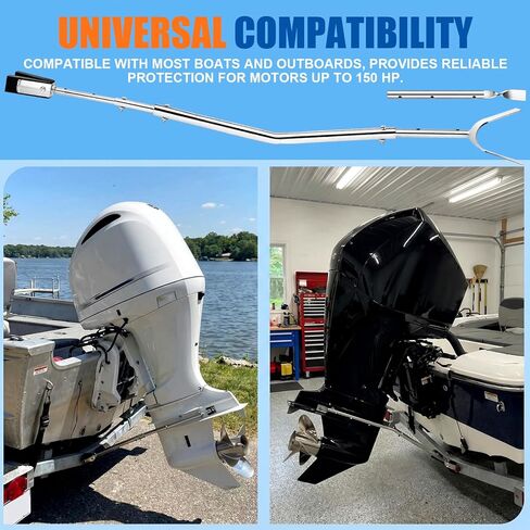 Heavy-Duty Adjustable Transom Saver for Outboard Motors, 28" to 59" Motor Bracket Support, Boat Trailer Accessories for Boat Transport in Kuwait