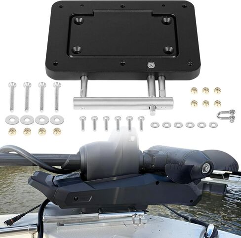 010-12832-61 Quick Release Bracket Plate System for Garmin Force Kraken Trolling Motor - Replace 010-12832-60, 0100209801 Trolling Motor Mounting Bracket, Black in Saudi Arabia