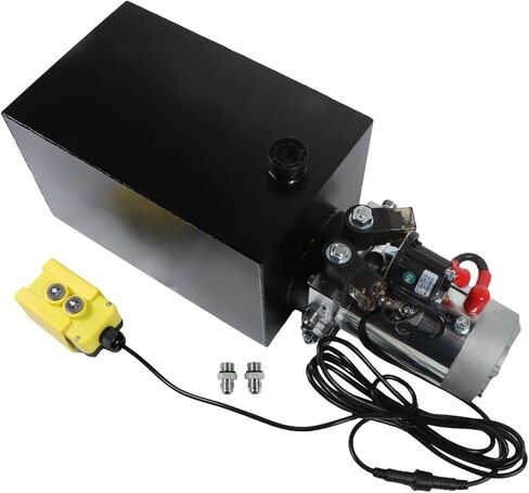 1 Piece 15 Quart Hydraulic Power Unit Electric Hydraulic Pump 12V DC Double Acting Max Pressure 3200PSI Hydraulic Pump for Dump Trailer Lifting in Saudi Arabia