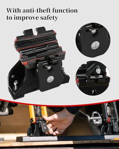 قفل من خلال حوامل شوكة المحور، قفل قابل للتعديل من خلال قوس مسار المحور، مع أسطوانة قفل، مفاتيح، مفتاح ربط سداسي، ترصيع، غسالات وشرائح المسار، يؤمن جميع الدراجات، مناسب للشاحنات والشاحنات الصغيرة in Kuwait