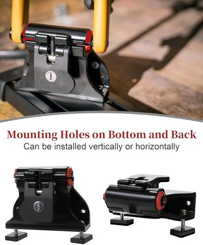 قفل من خلال حوامل شوكة المحور، قفل قابل للتعديل من خلال قوس مسار المحور، مع أسطوانة قفل، مفاتيح، مفتاح ربط سداسي، ترصيع، غسالات وشرائح المسار، يؤمن جميع الدراجات، مناسب للشاحنات والشاحنات الصغيرة in Kuwait