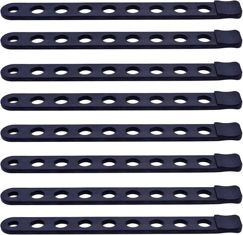 8-Pack Replacement Bike Rack Cradle Straps - Compatible with Thule 1/2" Tab, 0.49" Ladder-Style Strap Holes, Rubber Wheel Straps for Cycling Accessories (Black) in Saudi Arabia