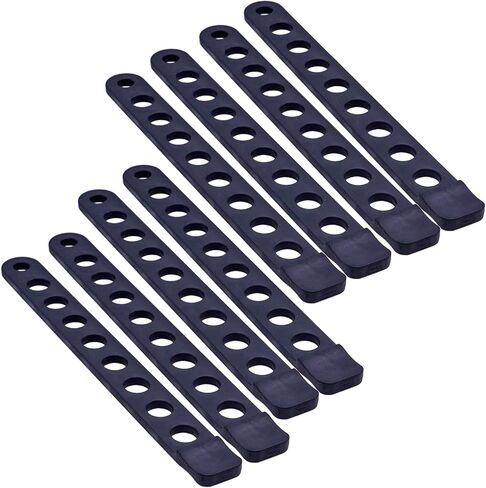 8-Pack Replacement Bike Rack Cradle Straps - Compatible with Thule 1/2" Tab, 0.49" Ladder-Style Strap Holes, Rubber Wheel Straps for Cycling Accessories (Black) in Saudi Arabia