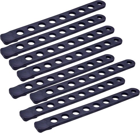 8-Pack Replacement Bike Rack Cradle Straps - Compatible with Thule 1/2" Tab, 0.49" Ladder-Style Strap Holes, Rubber Wheel Straps for Cycling Accessories (Black) in Saudi Arabia