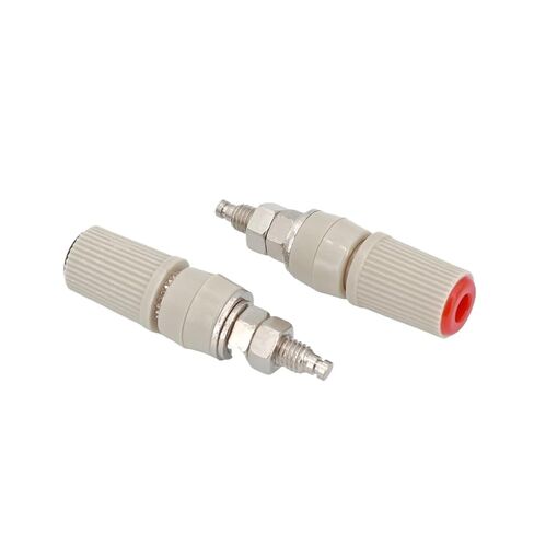 10Pcs 4mm Brass M5 Type High Current Banana Female Jack Panel Socket Test Binding Post(Green) in Saudi Arabia