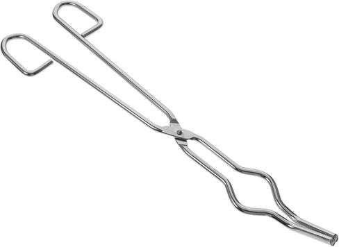 VOSAREA 35cm Chromium Plated Steel Crucible Beaker Tongs Heavy Duty Laboratory Flask Holder Non-Slip Grip for Experiments and Cooking in Saudi Arabia