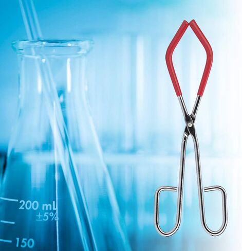 Aramox 26cm Laboratory Teaching Instrument - Stainless Steel Beaker Tongs - Securely Holds 1000ml Beakers Easy to Use in Saudi Arabia
