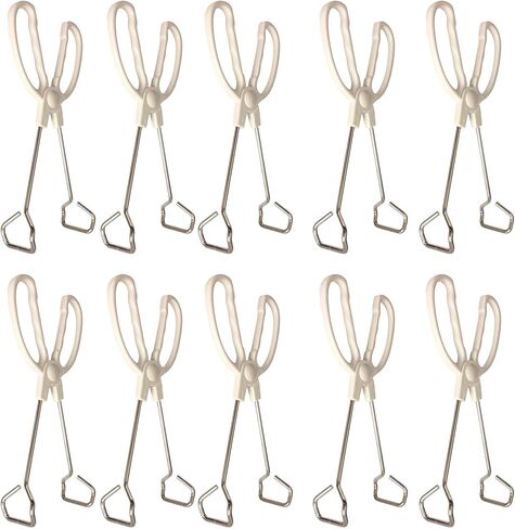 BT55-10 Beaker Tongs, 10in., Stainless Steel, Scissor-Style, Plastic Handles, Pack of 10 in Saudi Arabia