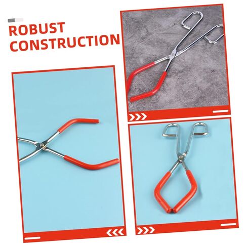 2pcs Beaker Tongs Laboratory Clamp Non- Grip Flask Holder for Scientific Experiments -Plated for Lab Use and Research in Saudi Arabia