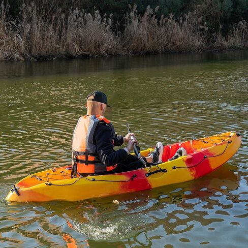 9.38 FT Recreational Kayak with Paddle, Hard Shell Leisure Kayak with Large Rear Storage Lacing System, 308 LBS Weight Capacity in Saudi Arabia