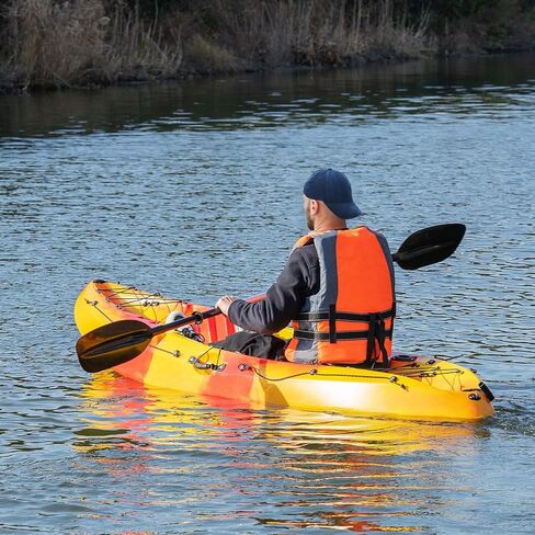 9.38 FT Recreational Kayak with Paddle, Hard Shell Leisure Kayak with Large Rear Storage Lacing System, 308 LBS Weight Capacity in Saudi Arabia