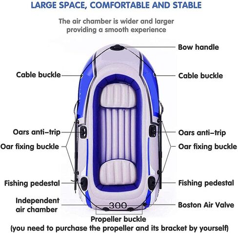 Touring Kayak Inflatable Rafting Fishing Dinghy Tender Inflatable Boat Series Pontoon Boat 2/3/4Person Canoe Boat Set in Kuwait