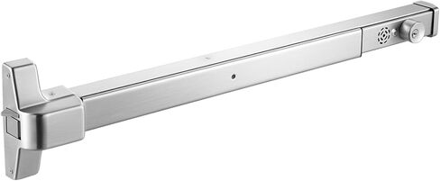 VEVOR Push Bar Panic Exit Device, 28" Stainless Steel Commercial Panic Bar for Exit Doors, Emergency Exit Door Hardware with Vertical Top Rod and Sticker, for 28"-41" Wood or Metal Door, Silver in Saudi Arabia