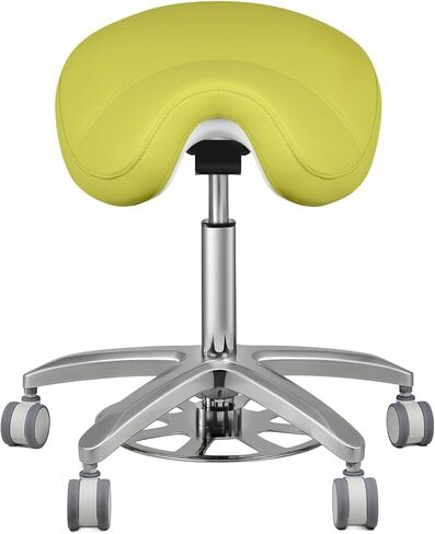 Dental Medical Adjustable Doctor Saddle Chair Enlarge & Widen Seat Cushion Foot Control Green in Kuwait