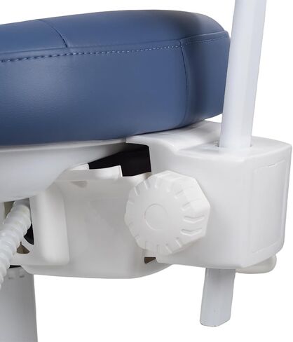 مقعد أسنان مريح قابل للتعديل مع مسند للظهر - كرسي طبي من فئة المستشفيات مع تنجيد ممتاز من الألياف الدقيقة ودوران 360 درجة in Kuwait