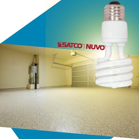 Satco S7217-13T2/E26/2700K/120V/1PK Mini Spiral Compact Fluorescent Light Bulb, 13W, Warm White, 2700K, 120V, Medium Base, 82 CRI (2 Pack) in Saudi Arabia