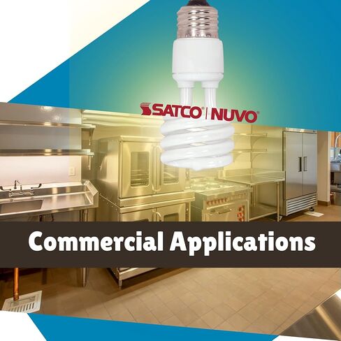 Satco S7217-13T2/E26/2700K/120V/1PK Mini Spiral Compact Fluorescent Light Bulb, 13W, Warm White, 2700K, 120V, Medium Base, 82 CRI (2 Pack) in Saudi Arabia