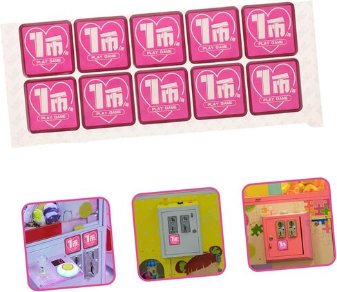 BESPORTBLE 10pcs Insert Coin to Play Game Stickers for Coin Operated Machines Waterproof for Gaming Centers and Parties Fun Safety Reminder Labels in Saudi Arabia