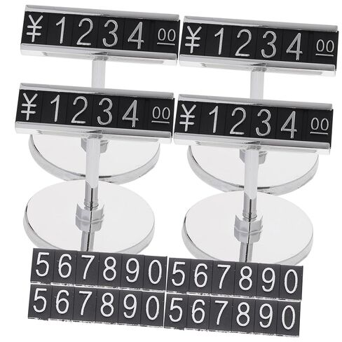 Sosoport 4Pcs Price Tag Display Holder Sturdy Structure for Supermarket Shelves Wear-Resistant Price Sign Stand for Retail for Food and Merchandise Display in Saudi Arabia
