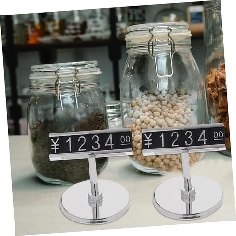 Sosoport 4Pcs Price Tag Display Holder Sturdy Structure for Supermarket Shelves Wear-Resistant Price Sign Stand for Retail for Food and Merchandise Display in Saudi Arabia