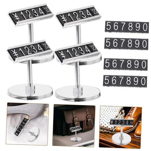 Sosoport 4Pcs Price Tag Display Holder Sturdy Structure for Supermarket Shelves Wear-Resistant Price Sign Stand for Retail for Food and Merchandise Display in Saudi Arabia