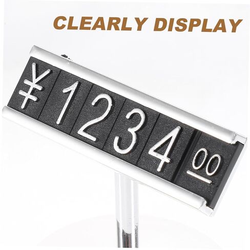 Sosoport 4Pcs Price Tag Display Holder Sturdy Structure for Supermarket Shelves Wear-Resistant Price Sign Stand for Retail for Food and Merchandise Display in Saudi Arabia