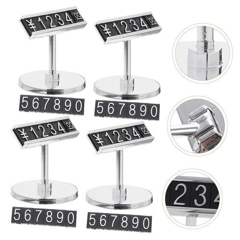 Sosoport 4Pcs Price Tag Display Holder Sturdy Structure for Supermarket Shelves Wear-Resistant Price Sign Stand for Retail for Food and Merchandise Display in Saudi Arabia