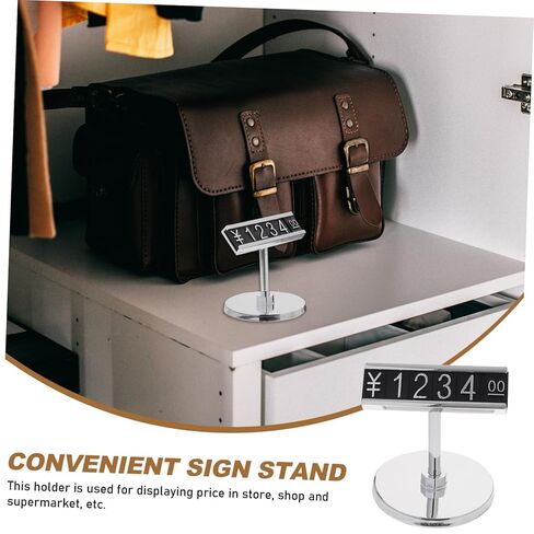 Sosoport 4Pcs Price Tag Display Holder Sturdy Structure for Supermarket Shelves Wear-Resistant Price Sign Stand for Retail for Food and Merchandise Display in Saudi Arabia