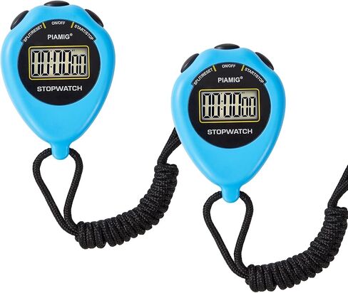 ساعة توقيت رياضية بسيطة، مؤقت ساعة توقيت فقط، 2 حزمة من مؤقت ساعة توقيت رقمية كبيرة الحجم مع وظيفة تشغيل/إيقاف، لا يوجد منبه ساعة توقف رقمية صامتة لمدربي الأطفال الرياضيين (أزرق) in Kuwait