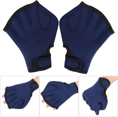 Alomejor Man Woman Diving Webbed Gloves, Waterproof Swimming Gloves for Upper Body Workout, Adult Children Swim Laps Supplies in Kuwait