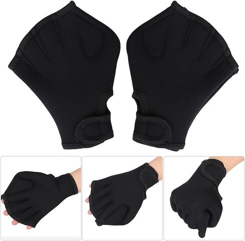 Alomejor Man Woman Diving Webbed Gloves, Waterproof Swimming Gloves for Upper Body Workout, Adult Children Swim Laps Supplies in Saudi Arabia